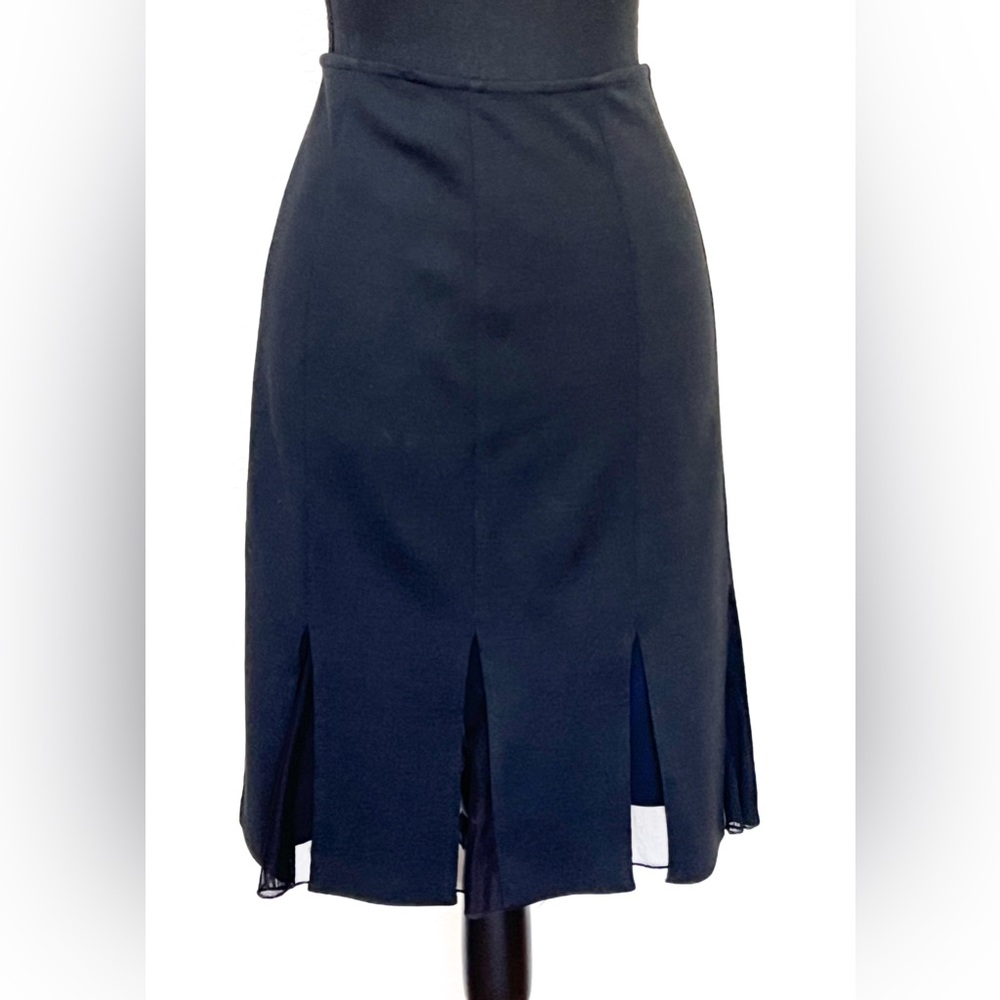 St John black skirt with mesh hem. Size 14